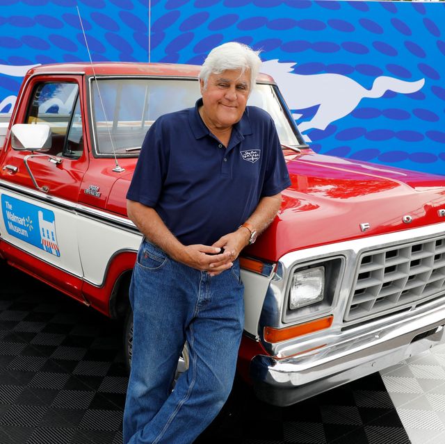 comedian-jay-leno-poses-in-front-of-a-1979-ford-f-150-news-photo-1668453719