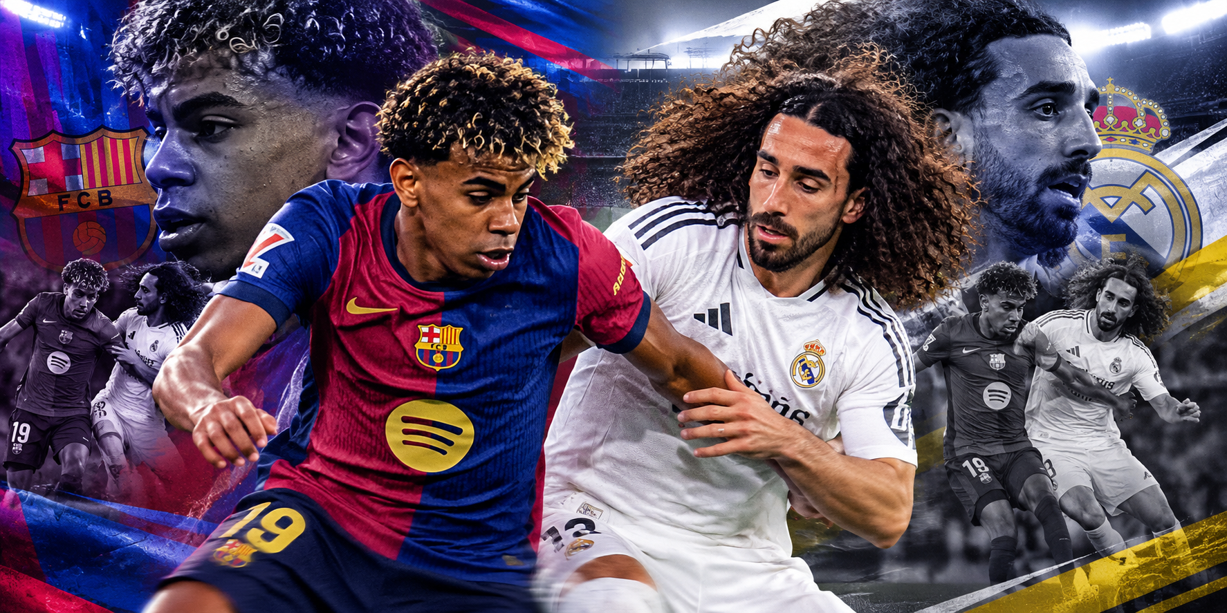 Cucurella frenó a Lamine Yamal en un intenso duelo durante El Clásico