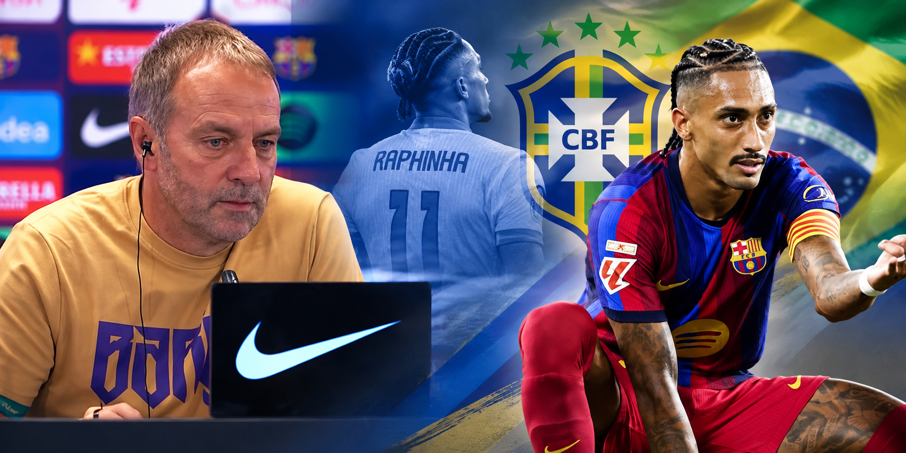 Flick respeta convocatoria de Raphinha y pide controlar sus minutos con Brasil