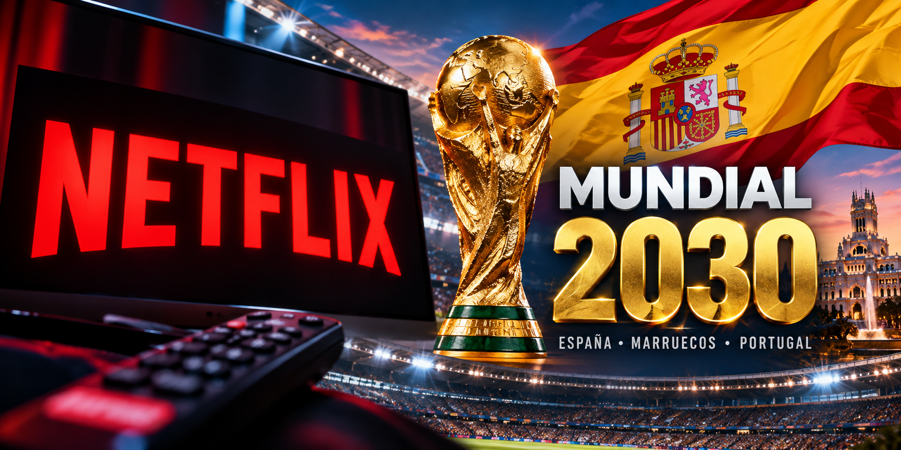 Netflix adquiere derechos exclusivos del Mundial 2030 para España y Andorra