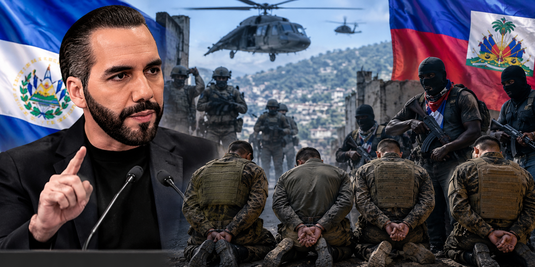 Bukele pide la liberación de 4 soldados salvadoreños "secuestrados" en Haití por pandillas y dice que hay una operación militar para rescatarlos.