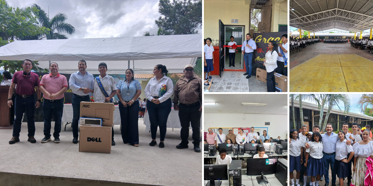 Alcalde Bader Dip dona 20 computadoras y promete mejoras en Escuela Lempira