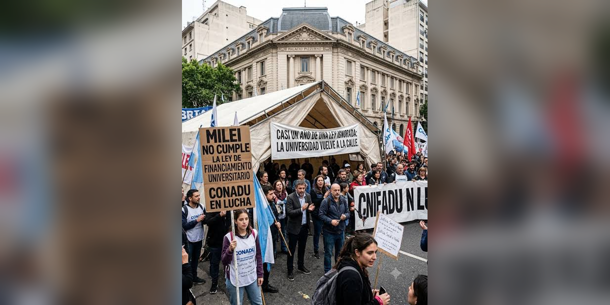 Choques y tensión en Argentina durante una masiva manifestación por la universidad pública