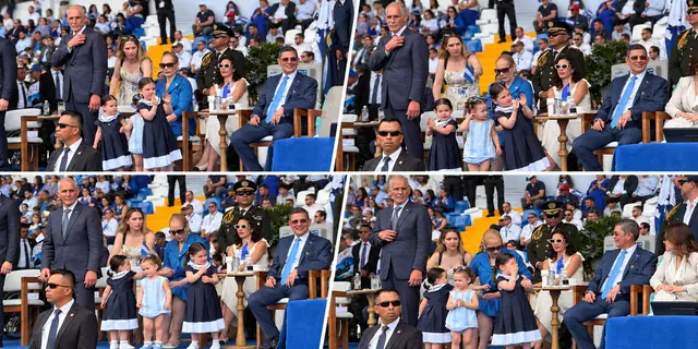 El Presidente Asfura disfruta los desfiles patrios en familia