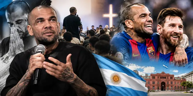 Dani Alves visita Argentina para predicar y habla sobre Messi