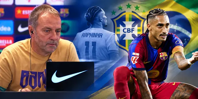 Flick respeta convocatoria de Raphinha y pide controlar sus minutos con Brasil