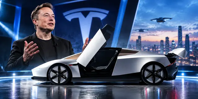 Elon Musk presenta el auto "volador" de Tesla