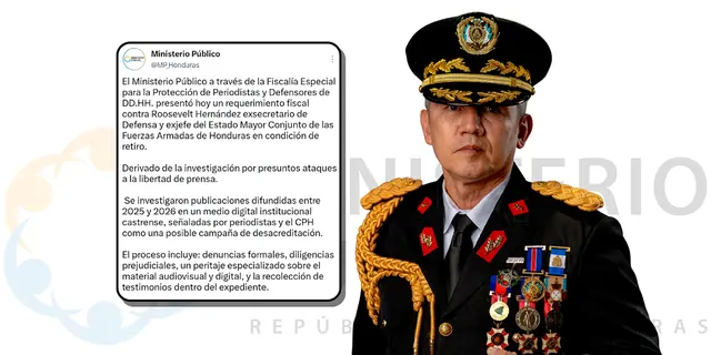 Presentan requerimiento fiscal contra Roosevelt Hernández
