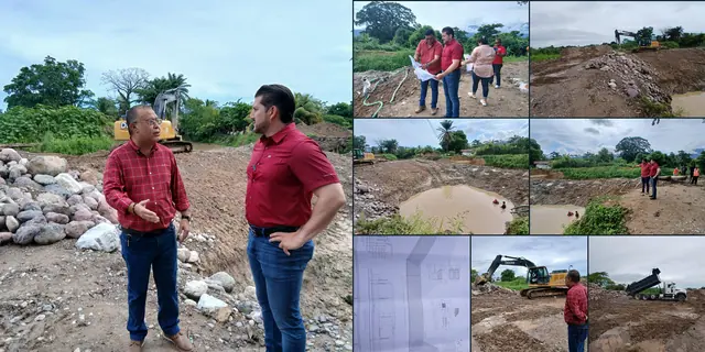 Alcalde Bader Dip supervisa construcción de puentes gemelos en Mamalipa